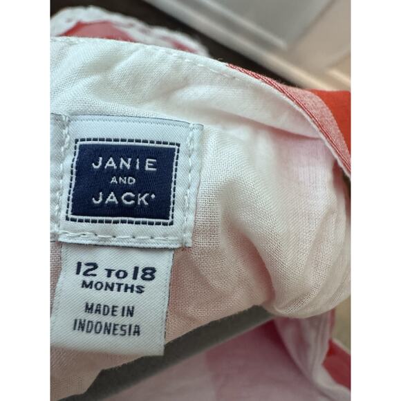 Janie and Jack Sz 12-18 Months Midsummer Picnic Plaid Lace Trim Dress Lined $69 - Picture 3 of 9